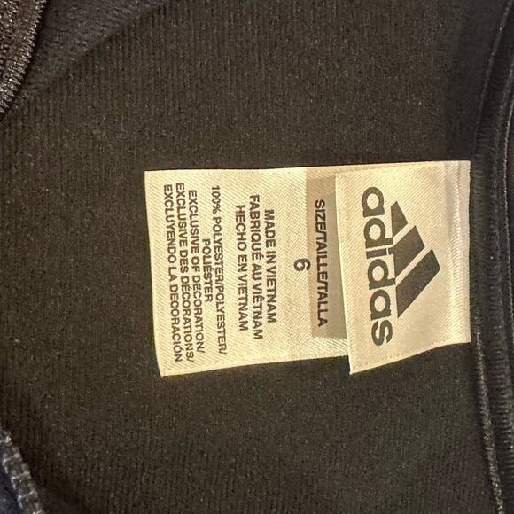 Black and Pink Adidas Track Suit sz 6 Girls Adidas Sweatsuit Matching Set - Picture 7 of 8